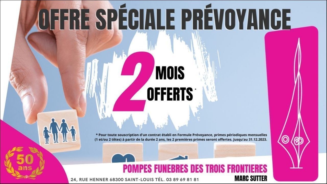 POMPES FUNÈBRES DES 3 FRONTIÈRES  - Offre spéciale ! 