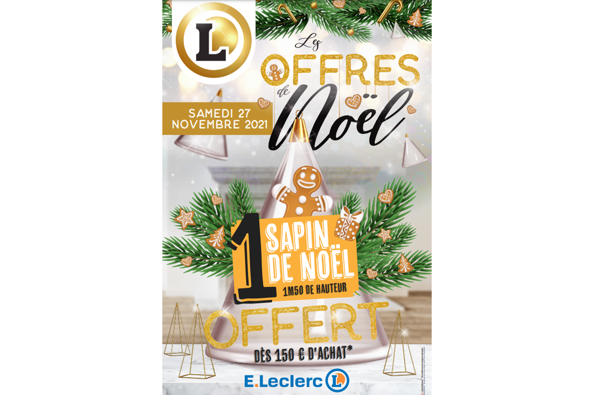 E.LECLERC  - Saint-Louis : 1 SAPIN DE NOEL offert